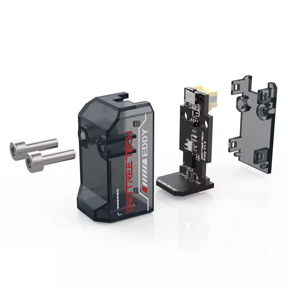 Exploded view of BTT Eddy probe